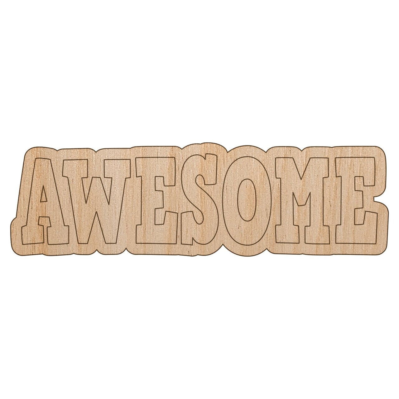 Awesome Fun Text Teacher Unfinished Wood Shape Piece Cutout for DIY Craft Projects